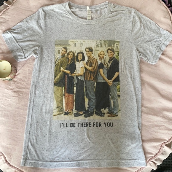 FRIENDS "I'll Be There For You" Gray TShirt Size Small - Picture 1 of 8